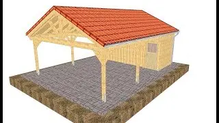 Holztechnik L&auml;tzsch GmbH - Carport mit Satteldach aus Holz