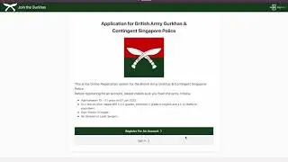 How to Apply Online Registration Form for British Army (BA) & Singapore Police Force (GCSPF)