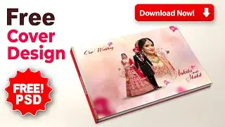 Wedding album cover design 12x18 free psd | #coverdesign #cover #freepsd