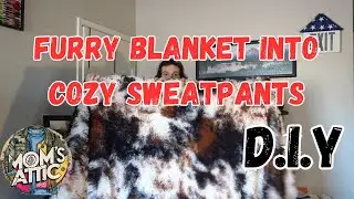 UPCYCLED Furry BLANKET into cozy SWEATPANTS (diy)