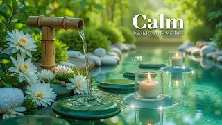Расслабляющая музыка + звуки бамбуковой воды 🌿 Снимает стресс, тревогу и депрессию | Успокаивает ум