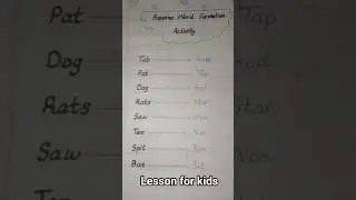 Reverse word formation activity
