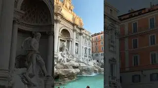 The Iconic Trevi Fountain | Rome, Italy 🇮🇹✨ Raw video