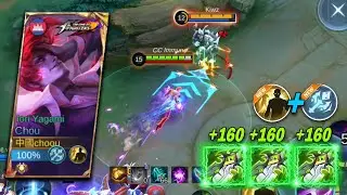 CHOU 1 VS 5 HARD CARY TEAM! CHOU BEST ITEM BUILD AND EMBLEM 2025