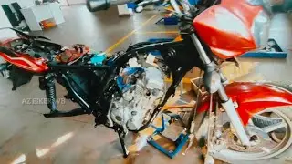 Bajaj Discover 125 Chassis Change & Full Service 😲😲🤯 