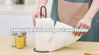 Black Removable Kitchen Paper Towel Stand Holder
