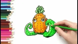 Pine a Punch (Plants vs brainrots) How to draw step by step (ROBLOX)
