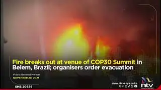 На месте проведения саммита COP30 в Белене, Бразилия, вспыхнул пожар; организаторы распорядились ...