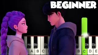 Free - KPop Demon Hunters | BEGINNER PIANO TUTORIAL + SHEET MUSIC by Betacustic