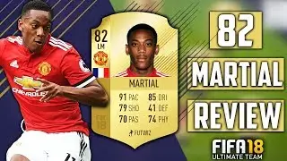 MARTIAL REVIEW | 82 RATED ANTHONY MARTIAL PLAYER REVIEW | FIFA 18 ULTIMATE TEAM