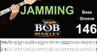 JAMMING (Bob Marley) How to Play Bass Groove Cover with Score & Tab Lesson