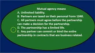 40 - Multiple Choice &ndash; Partnership Exam Questions