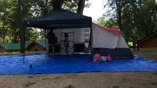 Ozark 10x10 Canopy tent straigth legs, 4 person connecTent side tent canopy, Ozark sun wall