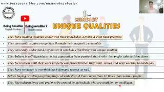 Mindset & Unique Qualities through 1 Name Numerology Concept
