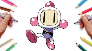 How to Draw Bomberman Easy Step-by-step | Bomberman