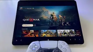 God of War PS5 running on iPad Pro via PS Remote Play - gameplay