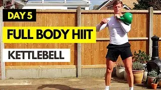 DAY 5 - 24 MIN FULL BODY KETTLEBELL HIIT WORKOUT // EMOM // Single Kettlebell Workout PLAN 02