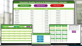 Education Quality Control AI Implementation Calendar in Excel
