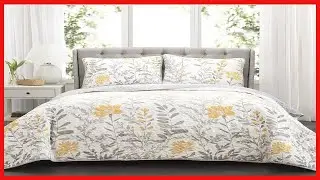 Great product -  Lush Decor Yellow Aprile Reversible Quilt 3 Piece Floral Leaf Design Bedding Set-Fu