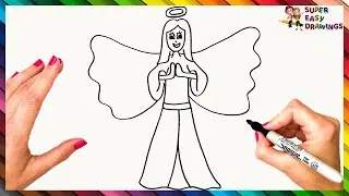 How To Draw An Angel Step By Step 👼 Angel Drawing Easy