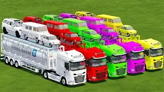 TRANSFERRING FIAT, MINI BUSES & DODGE WITH DAF TRUCKS! Farming Simulator 22