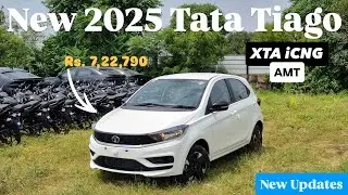 New 2025 Tata Tiago XTA iCNG AMT @7.23* Lakh Review