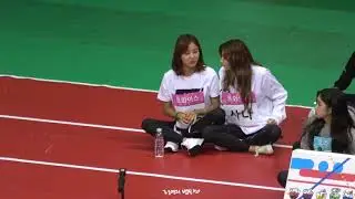 180820 아육대 트와이스 리듬체조 구경 하는 사나 지효 4k