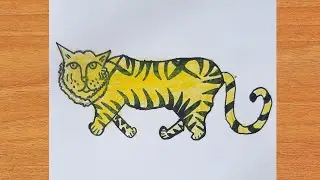 Tiger drawing | 🐅  Tiger Drawing Most Simple Ever 🐅... from letter XXX