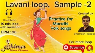 #Lavani loop Sample -2 | practice for Marathi folk Songs and Dance | 90 BPM with variation |