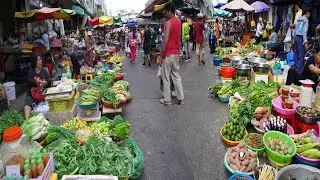 Cambodian Tow Market Vs Countryside Market &ndash; Various Rural Food Selling In Odongk Countryside Resort