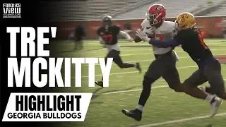 Tre' McKitty Makes BEAUTIFUL One Handed Grab at 2021 Senior Bowl Practice from Mac Jones | GEORGIA