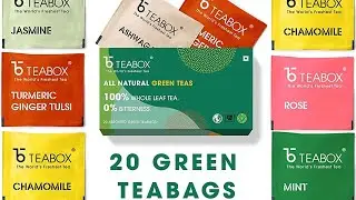 Teabox Assorted Green Tea Bags 20 pcs| 100% Natural Immunity boosting sampler pack  #greenteabag