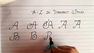 Calligraphy Tutorial:  Lear #5 Basic Calligraphy Letters in Different Styles Part 1