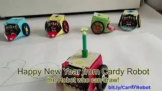 Happy New Year from the Cardy Robot who can draw