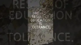 🔐 The highest result of education is tolerance. - Helen Keller | #shortquote
