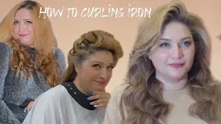 Blow dry hair tutorial:HOW TO IRON CURLY HAIR: Voluminous curls with curlin iron step by step