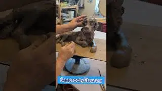 Sculpting a Clay Dog #pottery #dogs #sculpture #animalartist #clayartist #ceramicart #ceramics