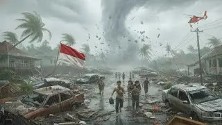 Storm Hits Indonesia Today: Tornador Rip Through Jakarta, Uprooting Homes and Tossing Cars!
