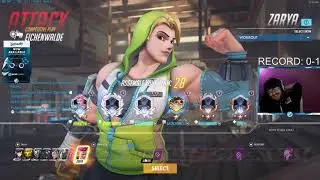 HARBLEU ZARYA + CLONEMAN16 REIN + CHOI ECHO VS SUPER REIN! [ OVERWATCH SEASON 21 TOP 500 ]