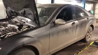 Mercedes W221 om642 DPF off ( рабочие моменты)