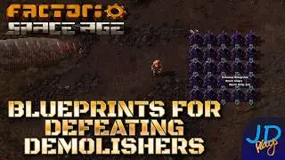 Defeating Demolishers With Blueprints ⚙️ Factorio Space Age 🚀 Ep14 🏭 Tutorial, Lets Play