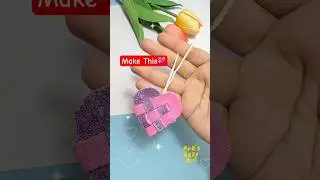 DIY Glitter paper Heart Shape keychain💖 @ArasEasyArt #cute #diy #viral #ytshorts