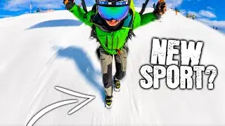 CRAZY New Winter Sport?! Snow feet VS Speedflying.