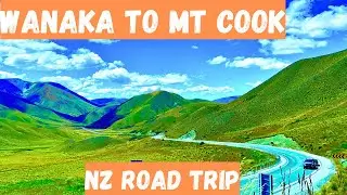 Wanaka To Mt Cook Aoraki Scenic Drive | South Island Road Trip New Zealand | Lindis Pass Lookout