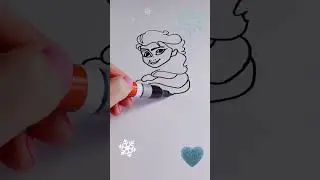 How to Draw Elsa from Frozen | #shorts #kidsart