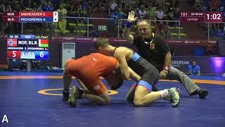 1/8 GR - 60 kg: S. ANDREASSEN (NOR) v. A. PECHURENKA (BLR)