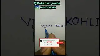 Virat kohli name logo design😱#short #shorts #tranding#art@ArtistShikhaSharma