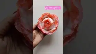 CREATE Beautiful ROSE FLOWER with Tissue Paper!