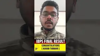 IBPS FINAL RESULT 2025 | Congratulations ( Karan Tanwar )  #ytshorts #ibpsresult