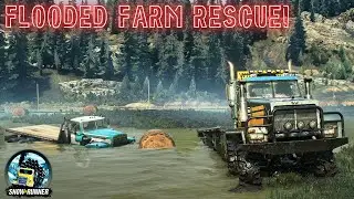 Rescue in the Flooded Fields of Wisconsin | SnowRunner Farming Recovery | SNOWRUNNER Gameplay